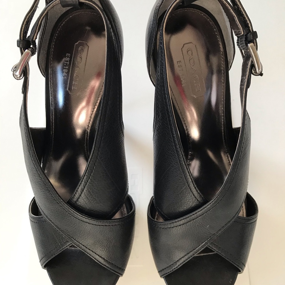 COACH Crisscross Leather Platform - Picture 3 of 7